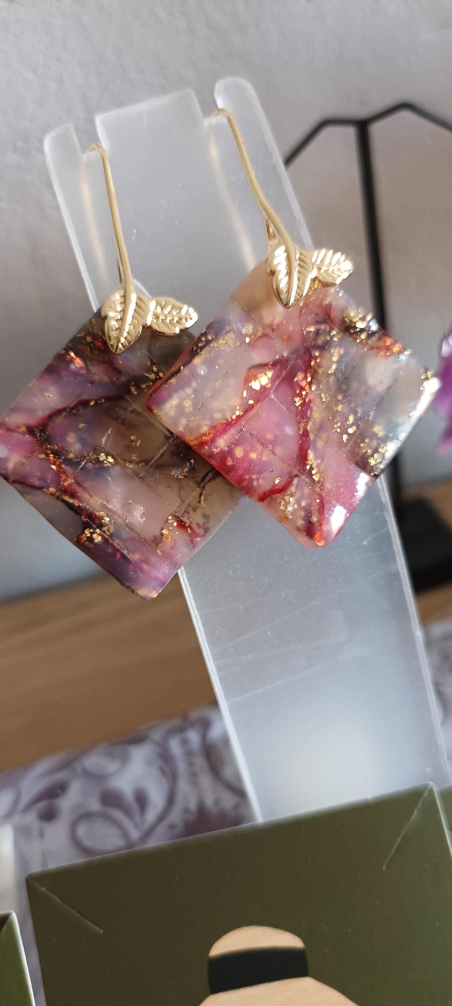 Boucles d'oreilles en pate cernit