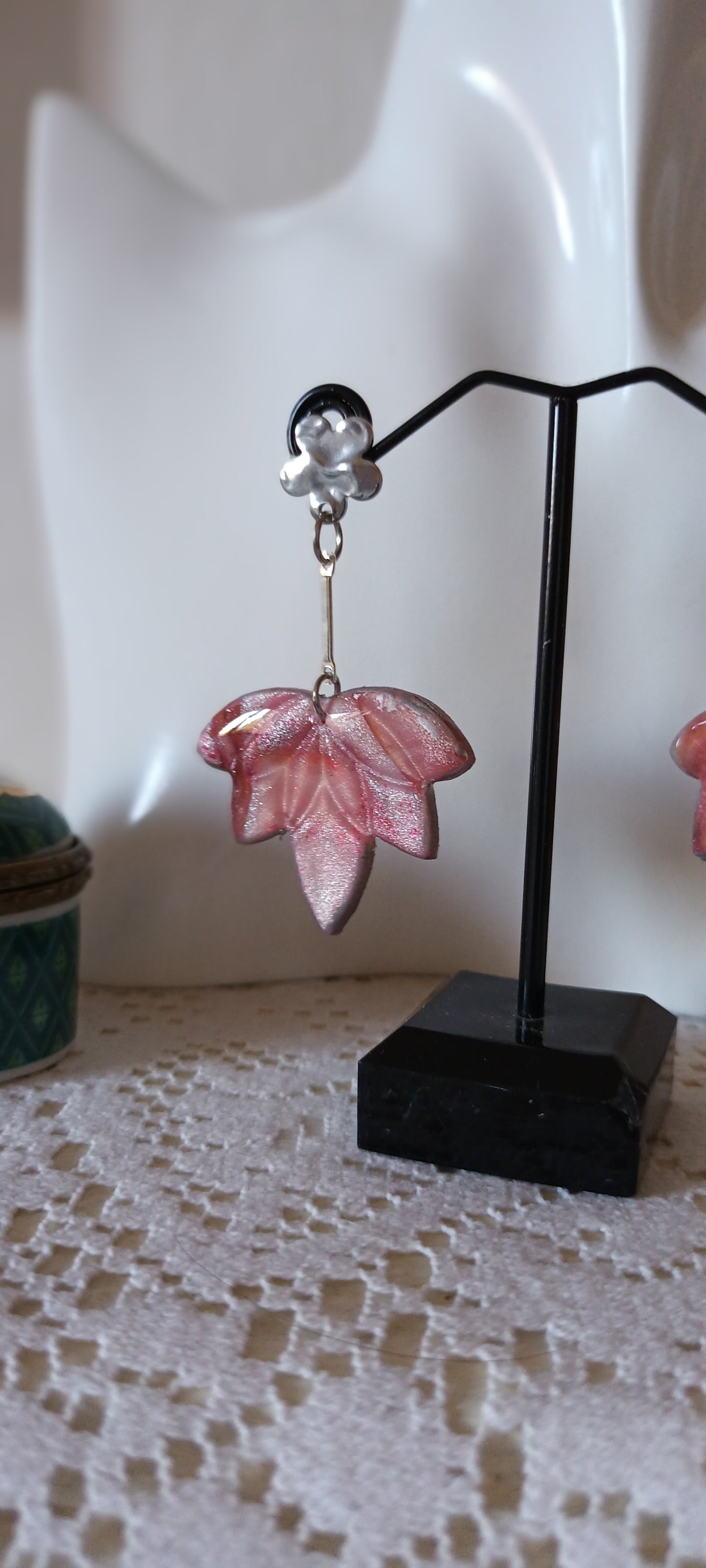 boucles d'oreilles en pate polymère fait main