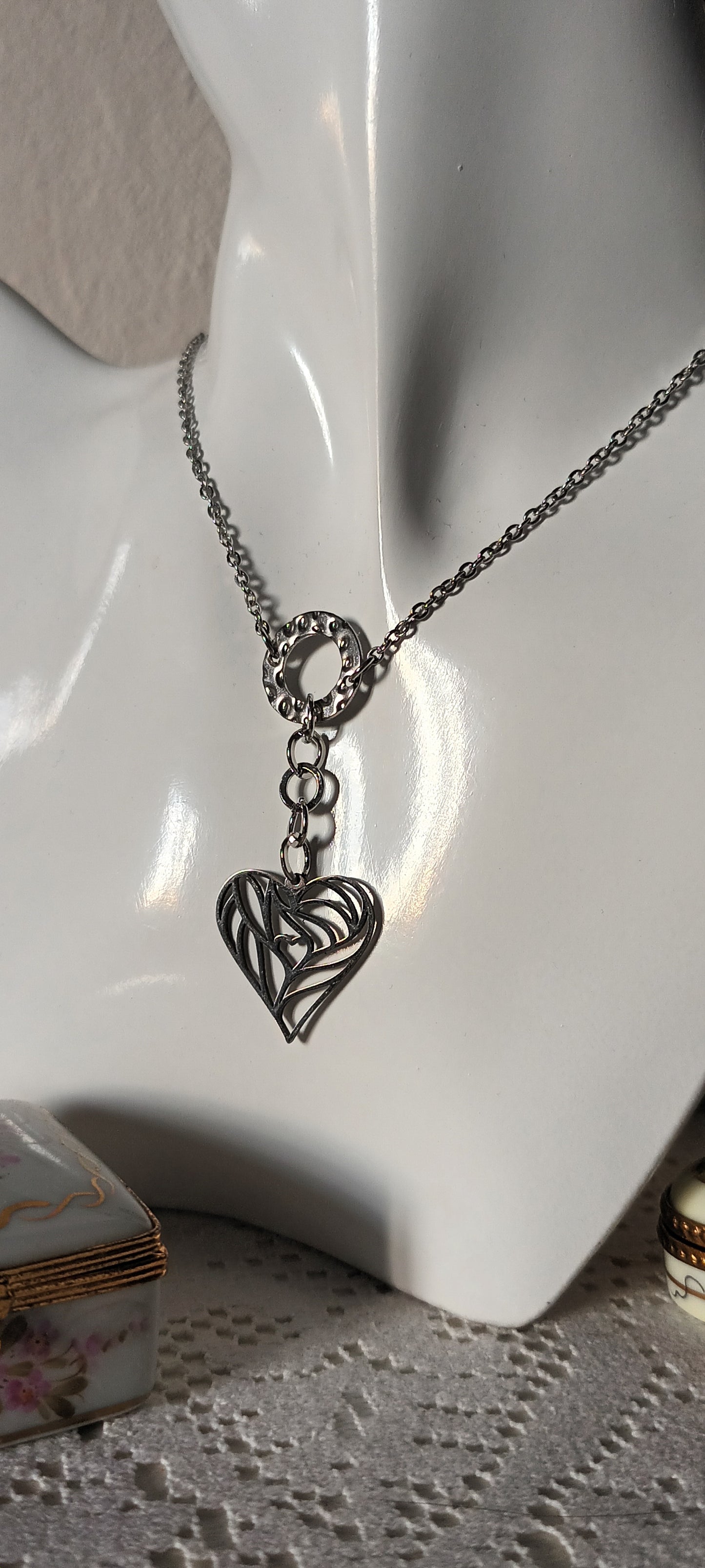 Collier cœur tendance