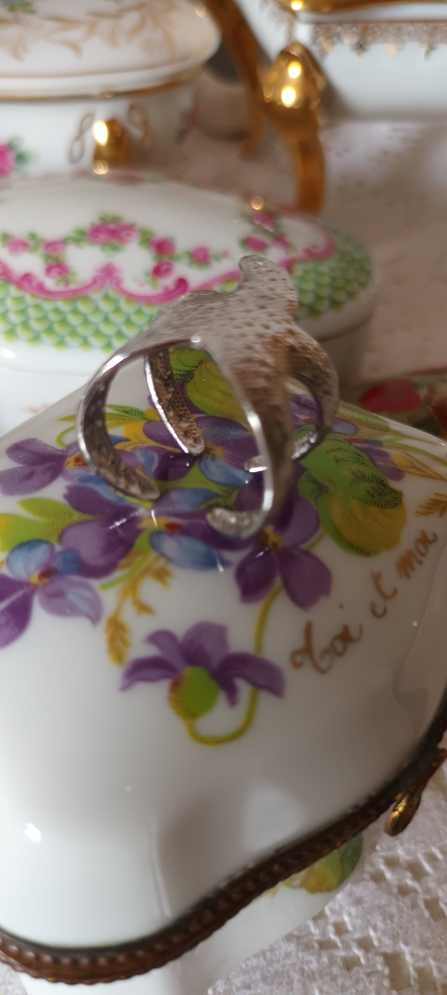 Bague étoile de mer argenté