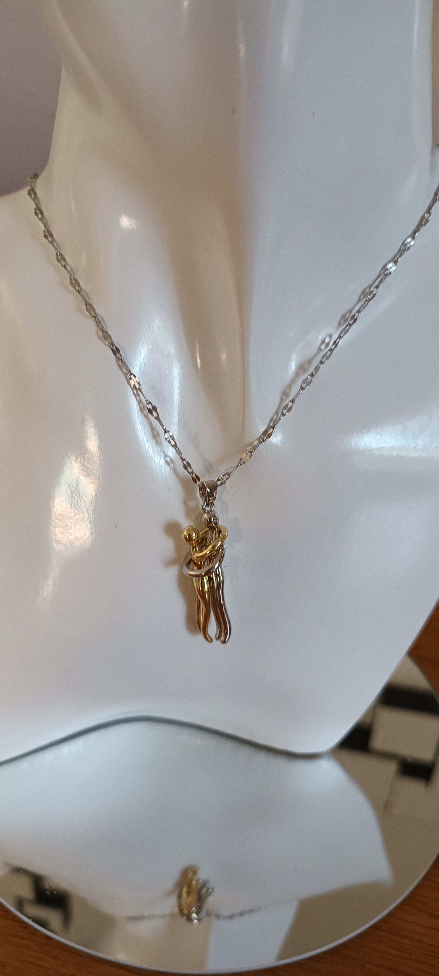 Collier pendentif pour couple inséparables romantique argent
