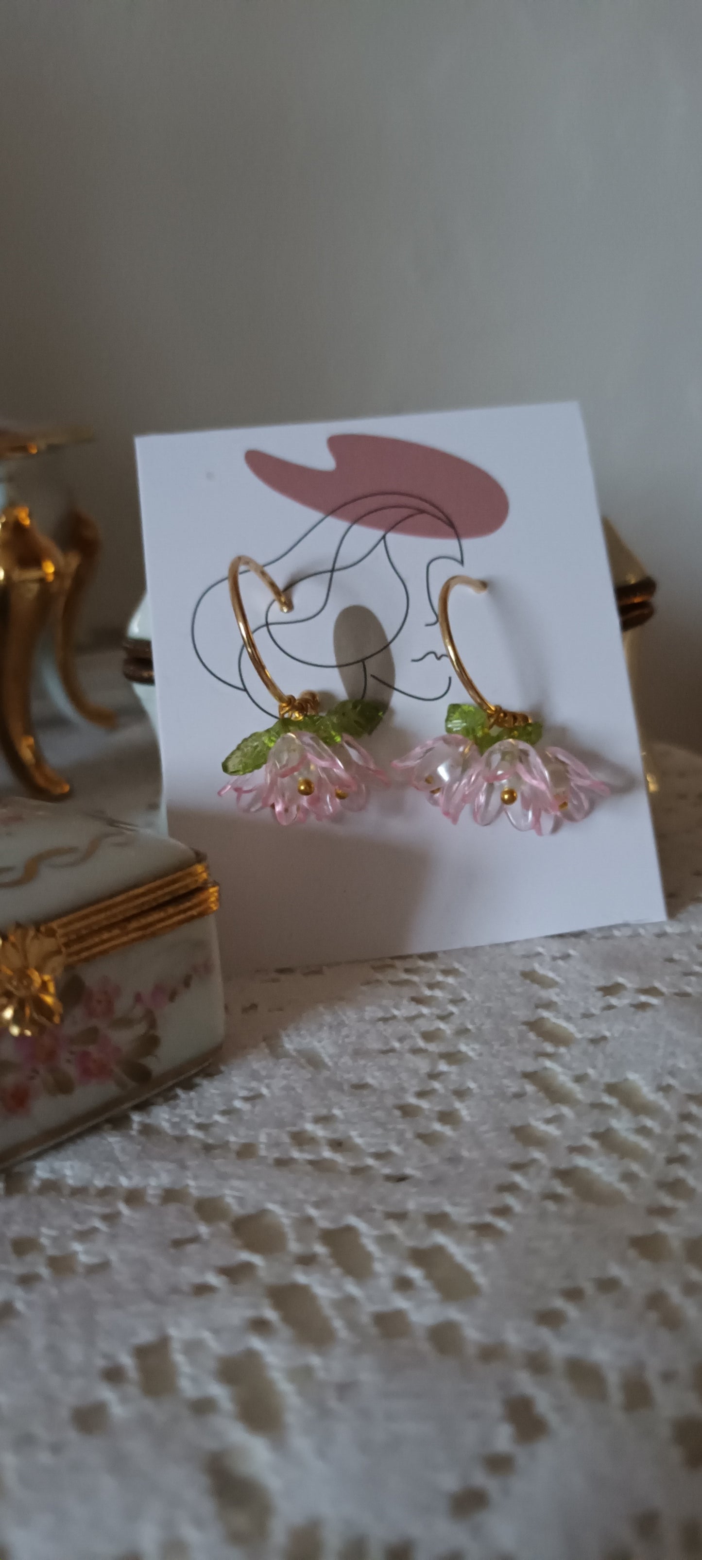 Boucles d'oreilles fée clochettes en verres