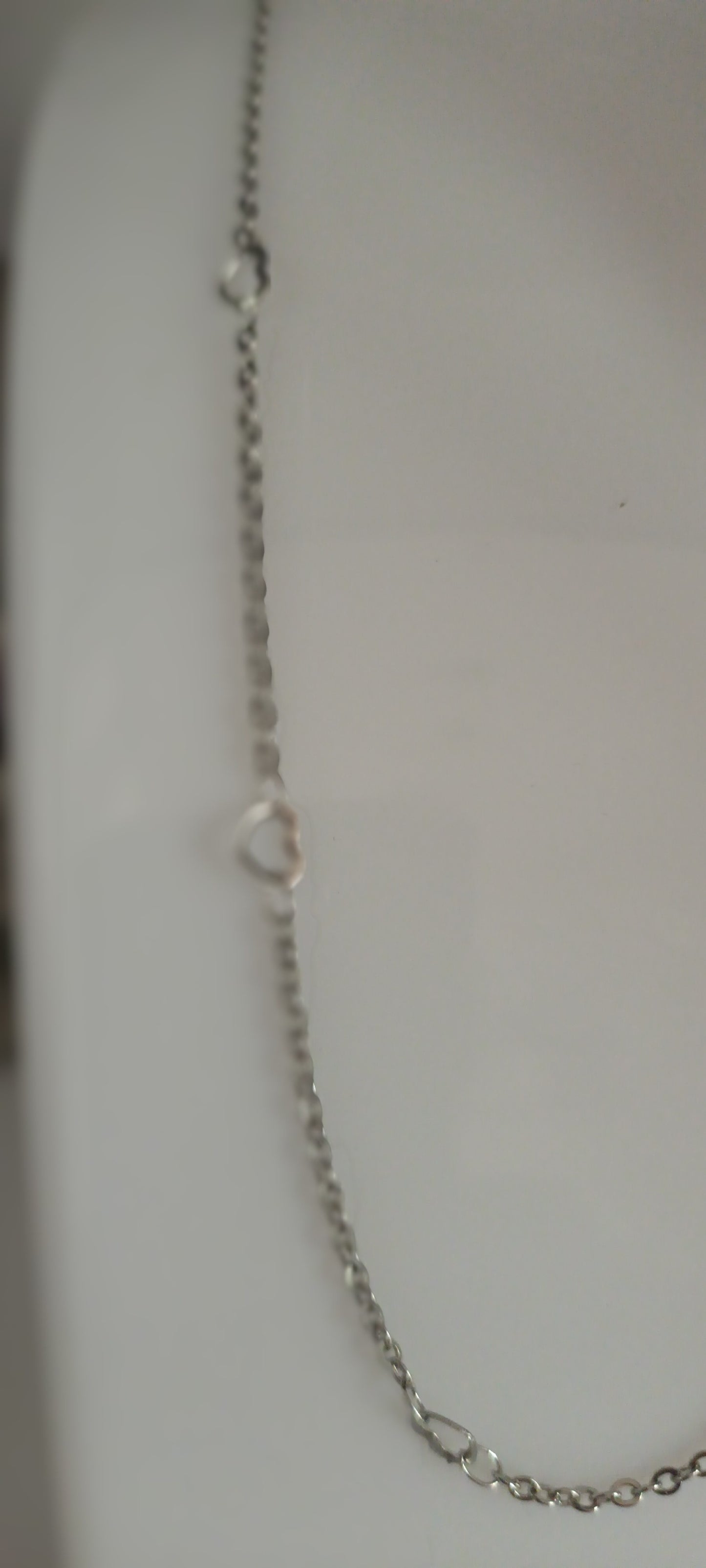 collier  Motif cœur en acier inoxydable argent