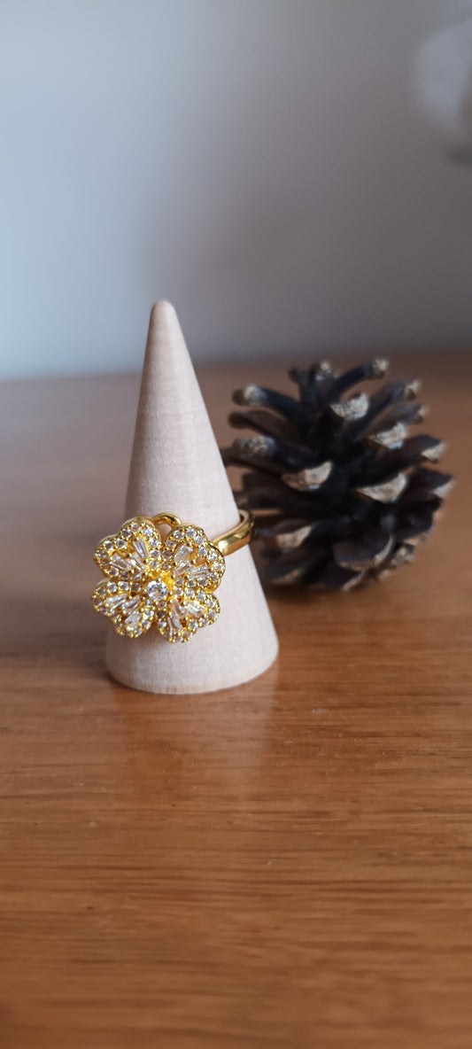 Bague d'anxiété chic joli motif de fleur