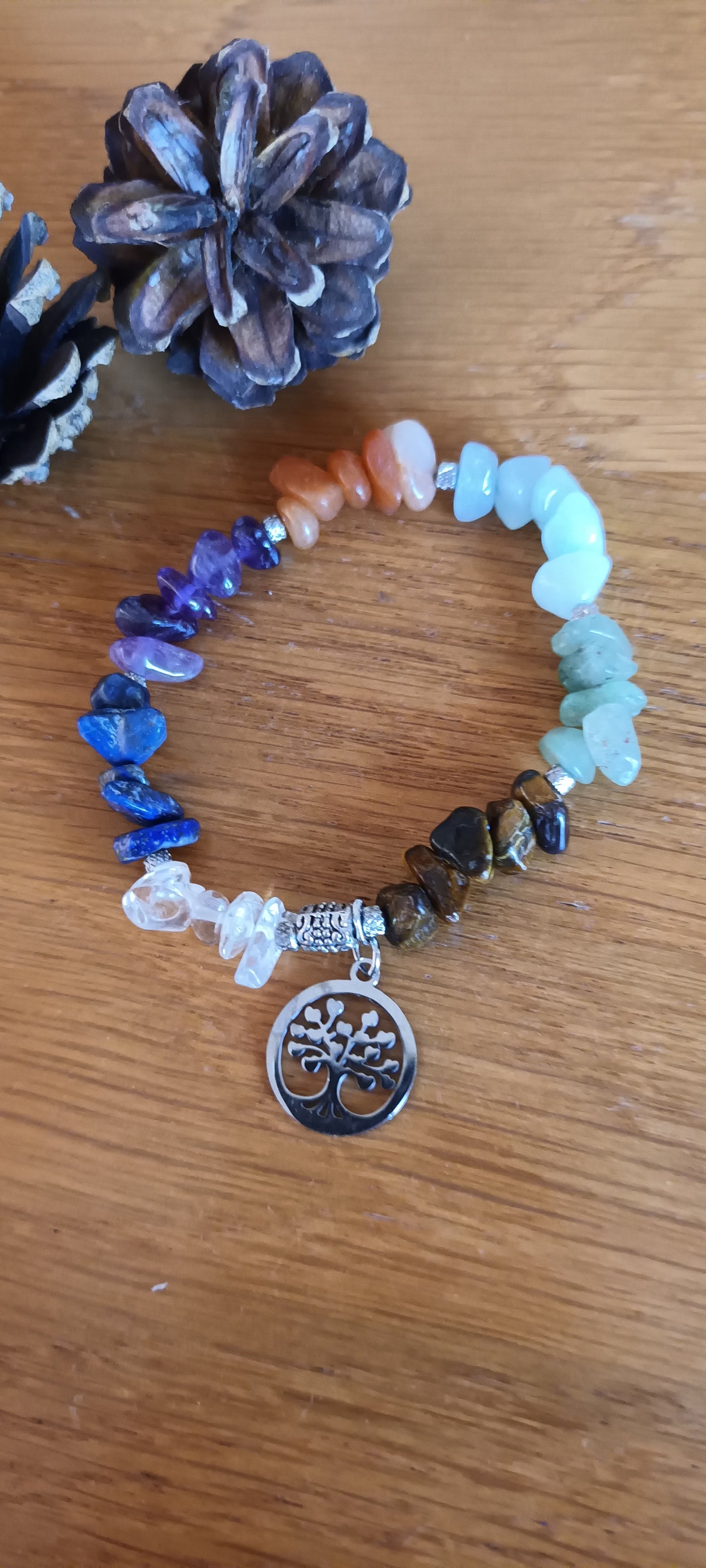 Bracelet en pierre semi précieuse  naturel 7chakras