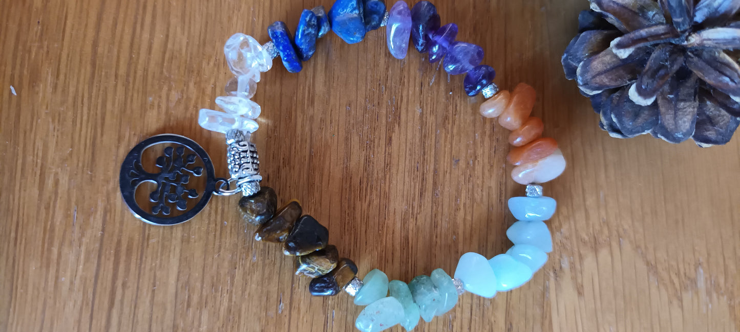 Bracelet en pierre semi précieuse  naturel 7chakras