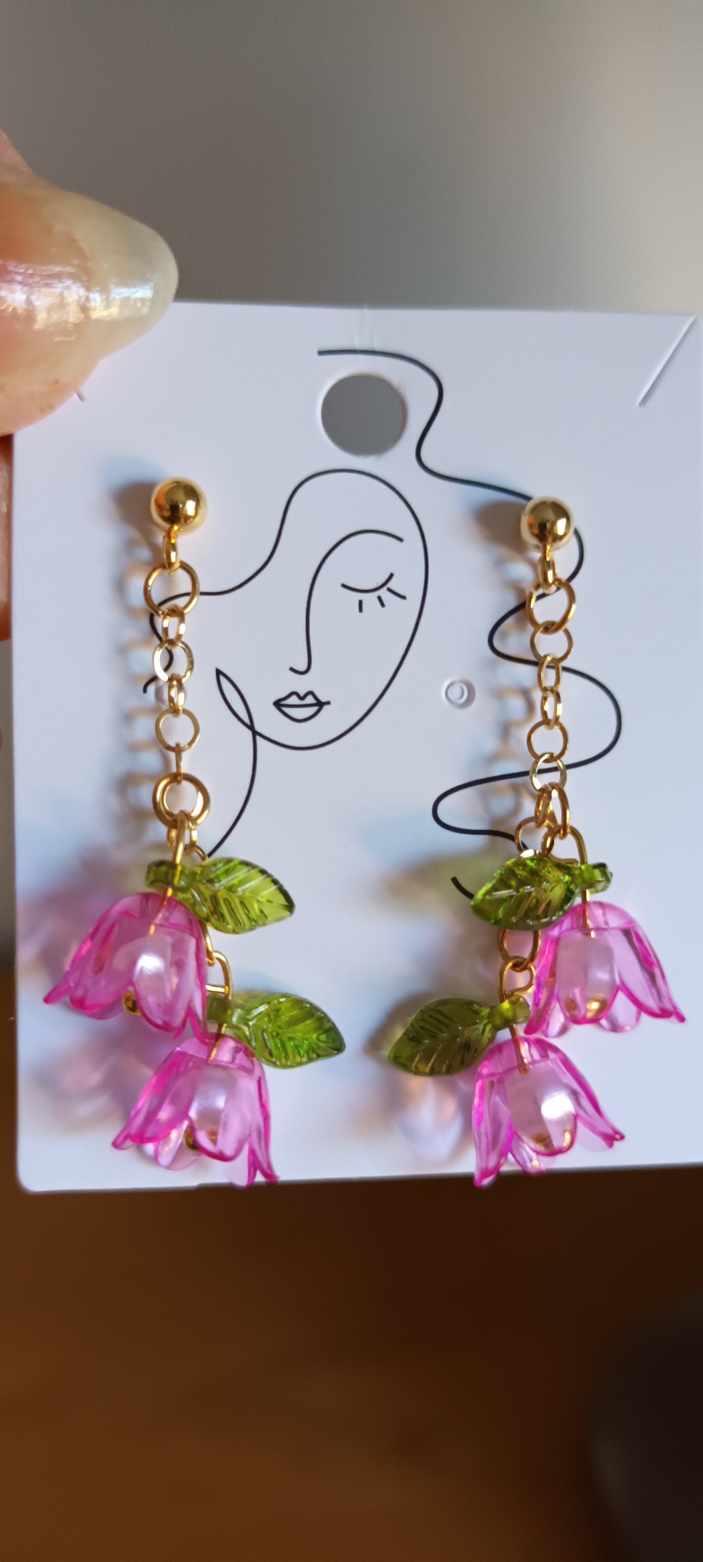 Boucles d'oreilles fée clochettes en verres