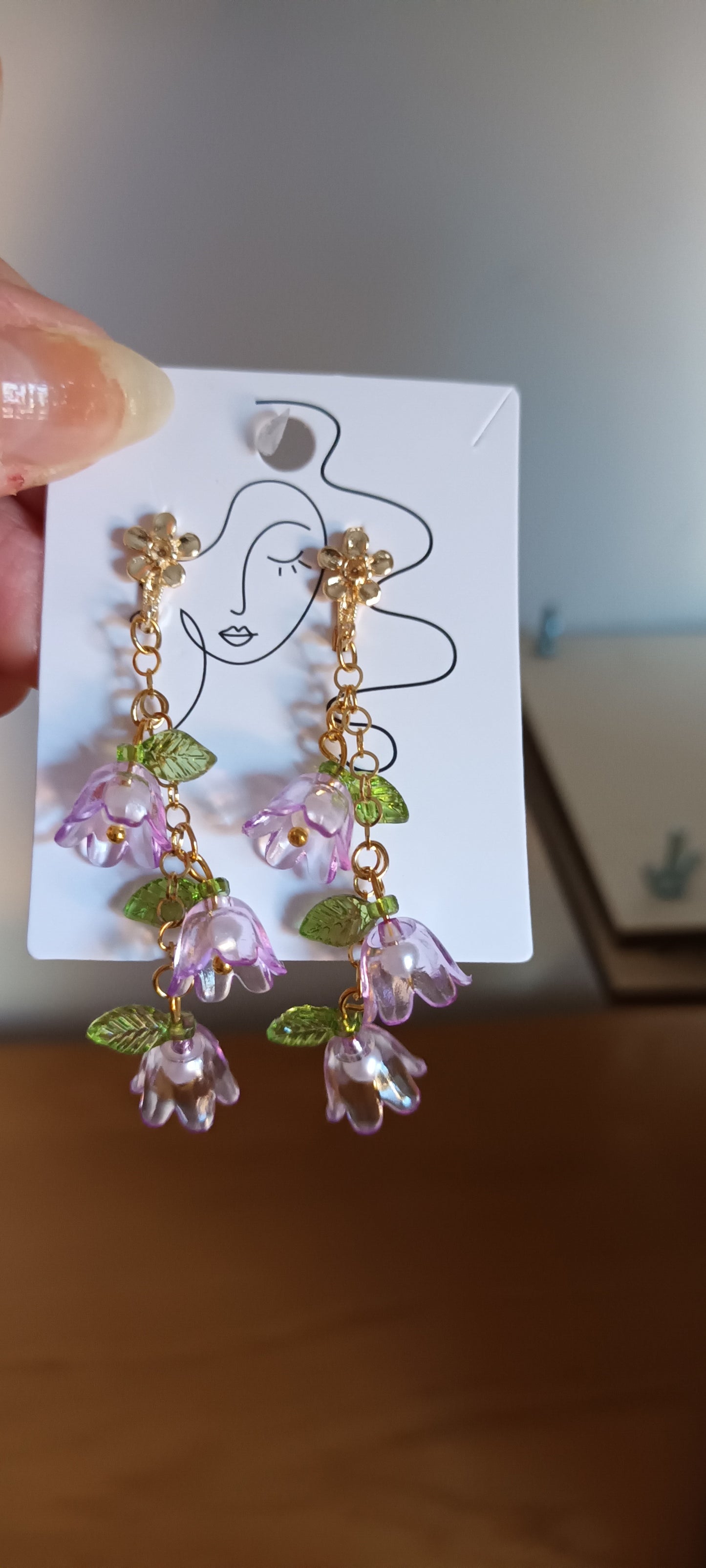 Boucles d'oreilles fée clochettes en verres