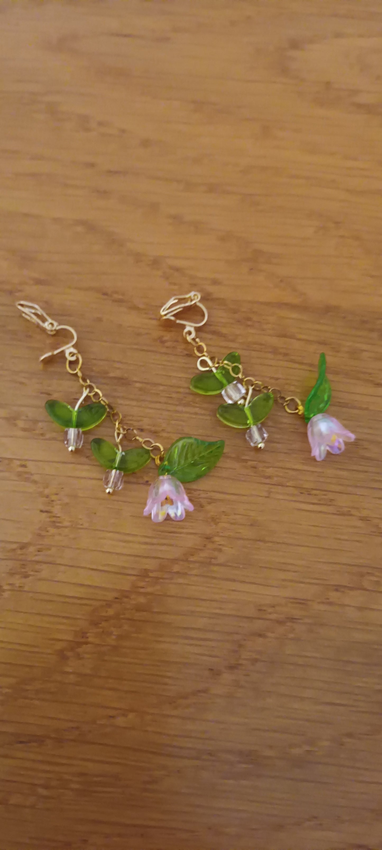 Boucles d'oreilles tulipes en verre