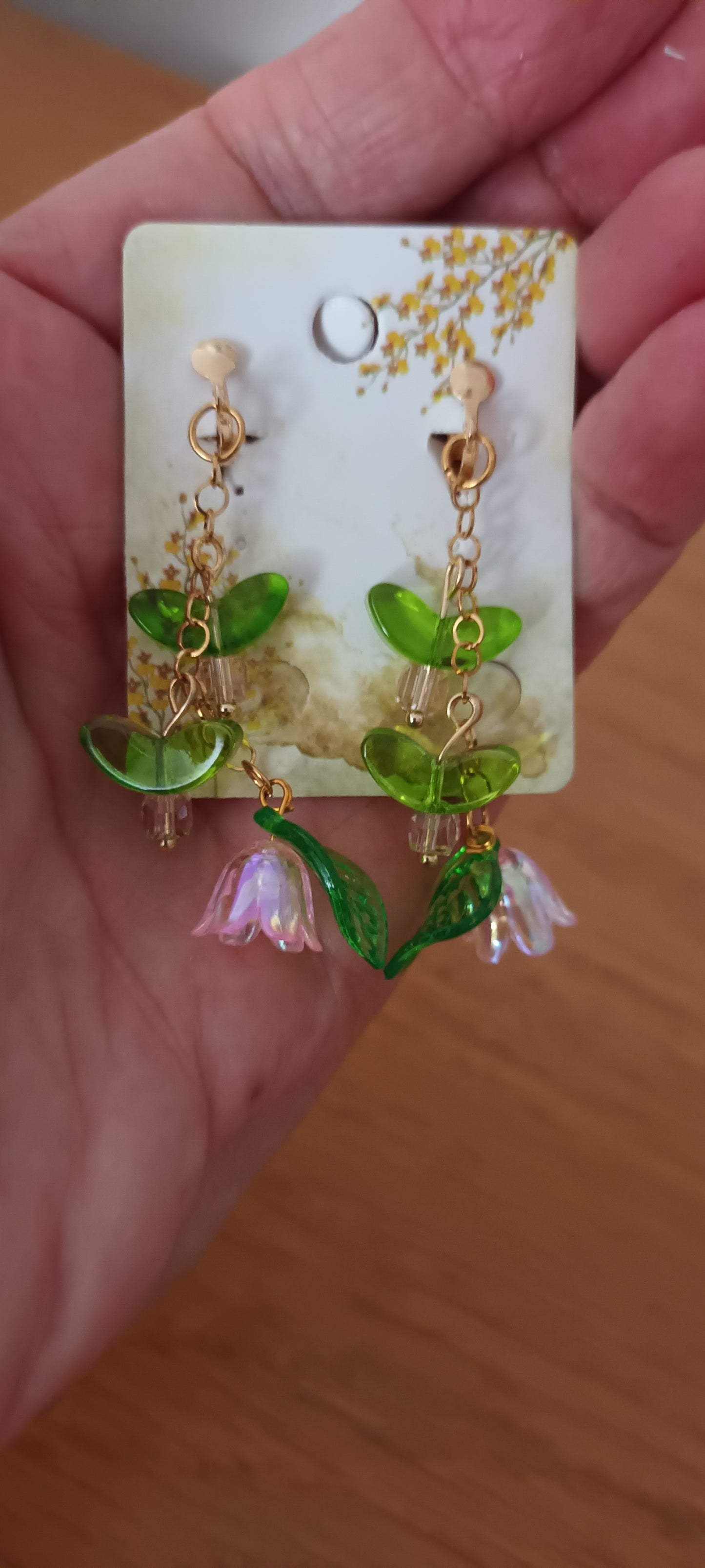 Boucles d'oreilles tulipes en verre