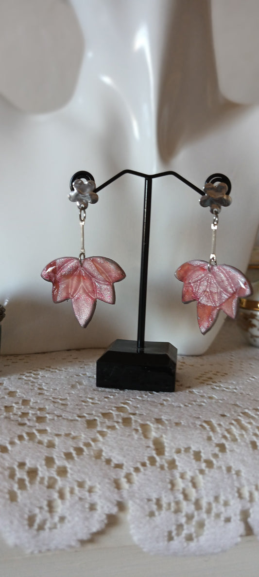 boucles d'oreilles en pate polymère fait main