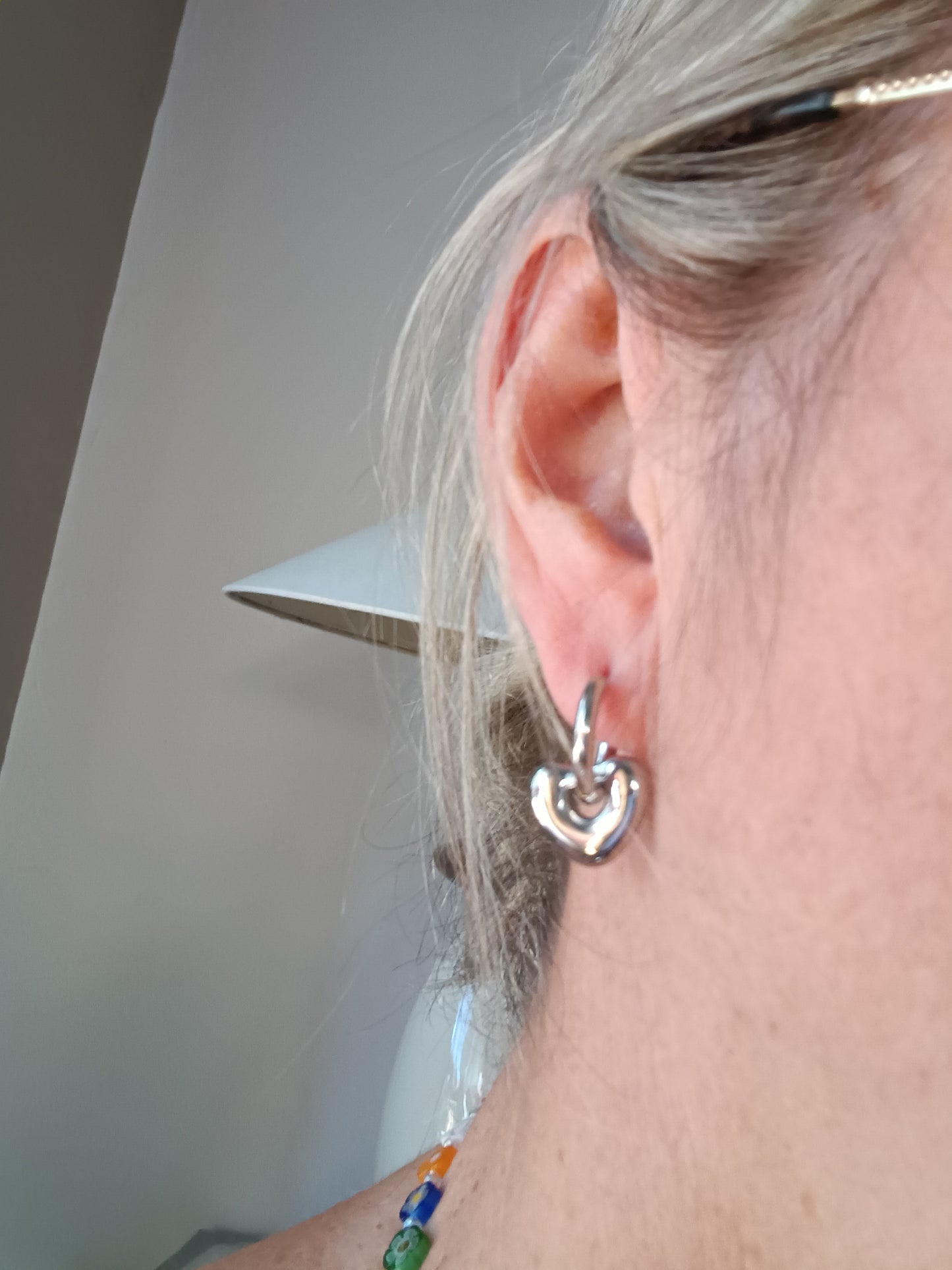 Boucles d'oreilles a pendantes en forme de cœur