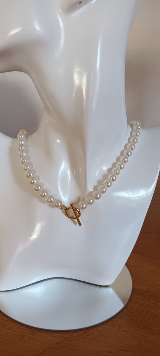 Collier en perles de verre de 8mm