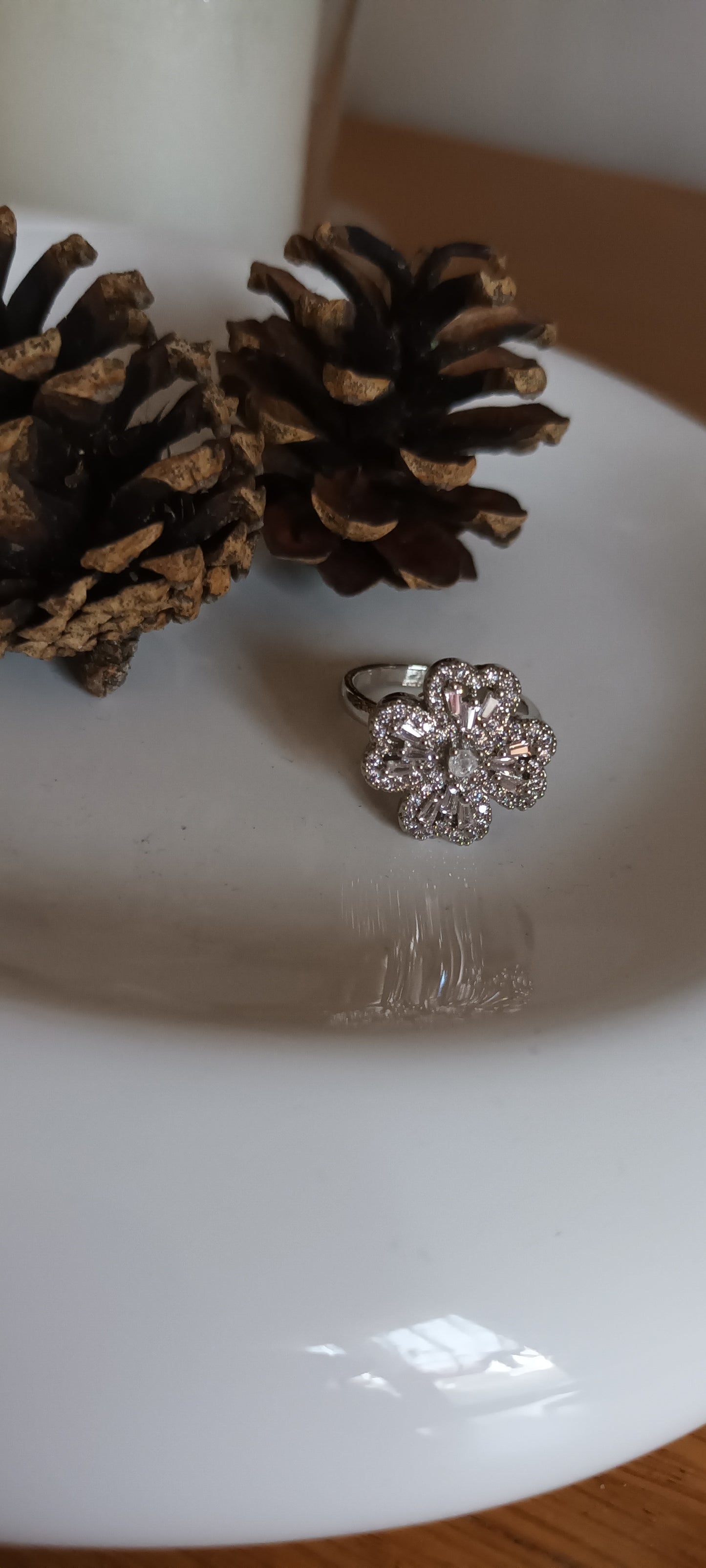 Bague d'anxiété chic joli motif de fleur