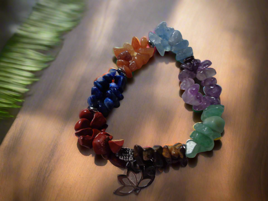 Bracelet en pierre naturel les 7 chakras.